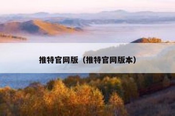 推特官网版（推特官网版本）