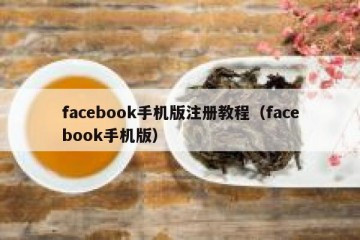 facebook手机版注册教程（facebook手机版）