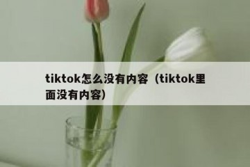 tiktok怎么没有内容（tiktok里面没有内容）