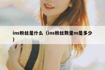ins粉丝是什么（ins粉丝数量m是多少）