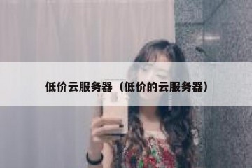 低价云服务器（低价的云服务器）