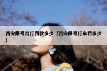 西安限号出行罚款多少（西安限号行车罚多少）