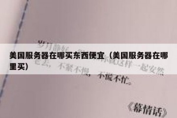 美国服务器在哪买东西便宜（美国服务器在哪里买）