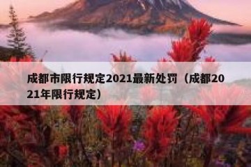 成都市限行规定2021最新处罚（成都2021年限行规定）