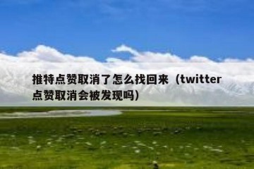 推特点赞取消了怎么找回来（twitter点赞取消会被发现吗）