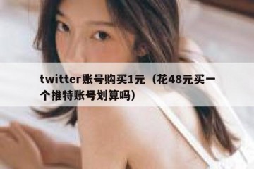 twitter账号购买1元（花48元买一个推特账号划算吗）