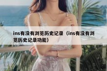 ins有没有浏览历史记录（ins有没有浏览历史记录功能）