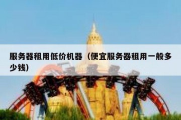 服务器租用低价机器（便宜服务器租用一般多少钱）