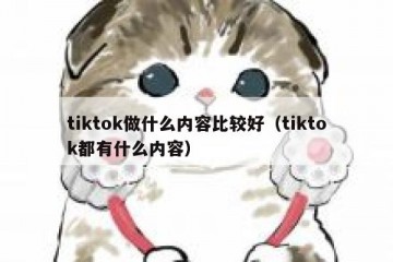 tiktok做什么内容比较好（tiktok都有什么内容）