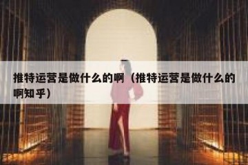 推特运营是做什么的啊（推特运营是做什么的啊知乎）