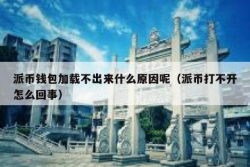派币钱包加载不出来什么原因呢（派币打不开怎么回事）