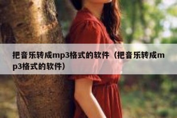 把音乐转成mp3格式的软件（把音乐转成mp3格式的软件）