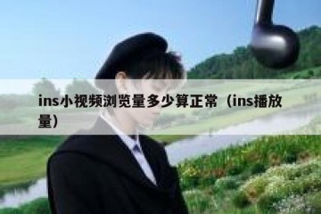 ins小视频浏览量多少算正常（ins播放量）