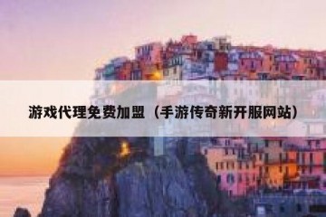 游戏代理免费加盟（手游传奇新开服网站）