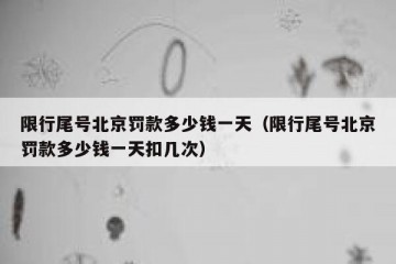限行尾号北京罚款多少钱一天（限行尾号北京罚款多少钱一天扣几次）