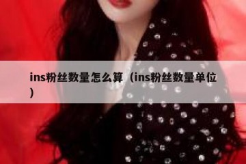 ins粉丝数量怎么算（ins粉丝数量单位）