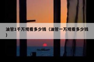 油管1千万观看多少钱（油管一万观看多少钱）
