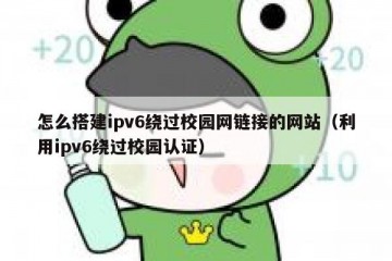 怎么搭建ipv6绕过校园网链接的网站（利用ipv6绕过校园认证）