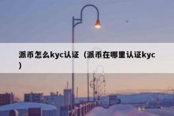 派币怎么kyc认证（派币在哪里认证kyc）