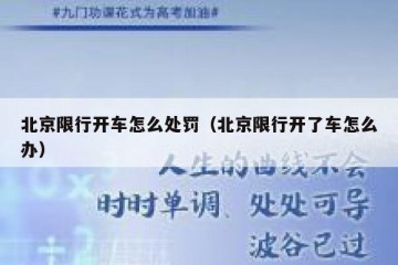 北京限行开车怎么处罚（北京限行开了车怎么办）