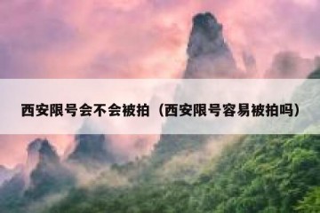西安限号会不会被拍（西安限号容易被拍吗）