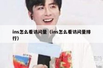 ins怎么看访问量（ins怎么看访问量排行）