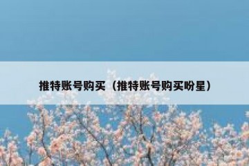 推特账号购买（推特账号购买盼星）