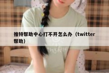 推特帮助中心打不开怎么办（twitter帮助）