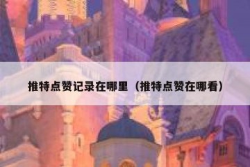 推特点赞记录在哪里（推特点赞在哪看）