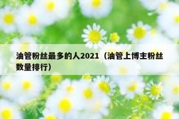 油管粉丝最多的人2021（油管上博主粉丝数量排行）