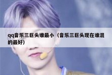 qq音乐三巨头谁最小（音乐三巨头现在谁混的最好）