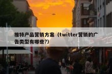 推特产品营销方案（twitter营销的广告类型有哪些?）