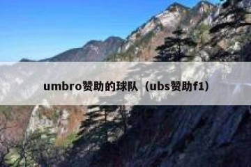 umbro赞助的球队（ubs赞助f1）