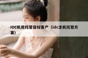IDC机房托管目标客户（idc主机托管方案）