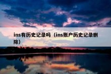 ins有历史记录吗（ins账户历史记录删除）
