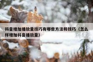 抖音增加播放量技巧有哪些方法和技巧（怎么样增加抖音播放量）