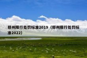 郑州限行处罚标准2019（郑州限行处罚标准2022）