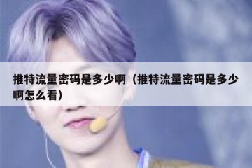 推特流量密码是多少啊（推特流量密码是多少啊怎么看）