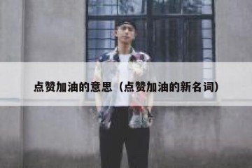 点赞加油的意思（点赞加油的新名词）