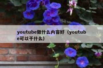 youtube做什么内容好（youtube可以干什么）