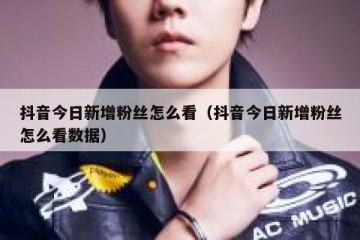 抖音今日新增粉丝怎么看（抖音今日新增粉丝怎么看数据）