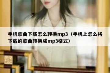 手机歌曲下载怎么转换mp3（手机上怎么将下载的歌曲转换成mp3格式）