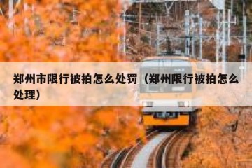 郑州市限行被拍怎么处罚（郑州限行被拍怎么处理）