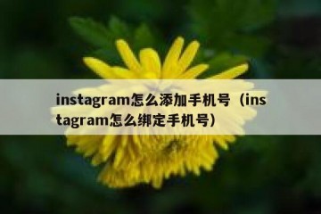 instagram怎么添加手机号（instagram怎么绑定手机号）