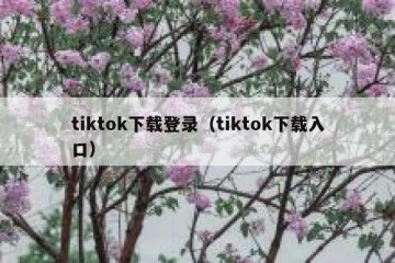 tiktok下载登录（tiktok下载入口）