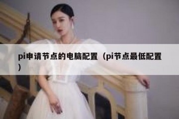 pi申请节点的电脑配置（pi节点最低配置）