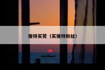 推特买赞（买推特粉丝）