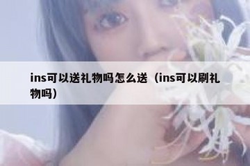 ins可以送礼物吗怎么送（ins可以刷礼物吗）