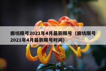 廊坊限号2021年4月最新限号（廊坊限号2021年4月最新限号时间）