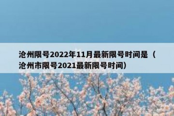 沧州限号2022年11月最新限号时间是（沧州市限号2021最新限号时间）